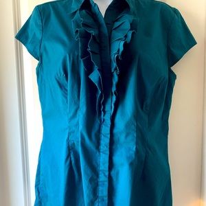 Mossimo Teal Ruffle Top